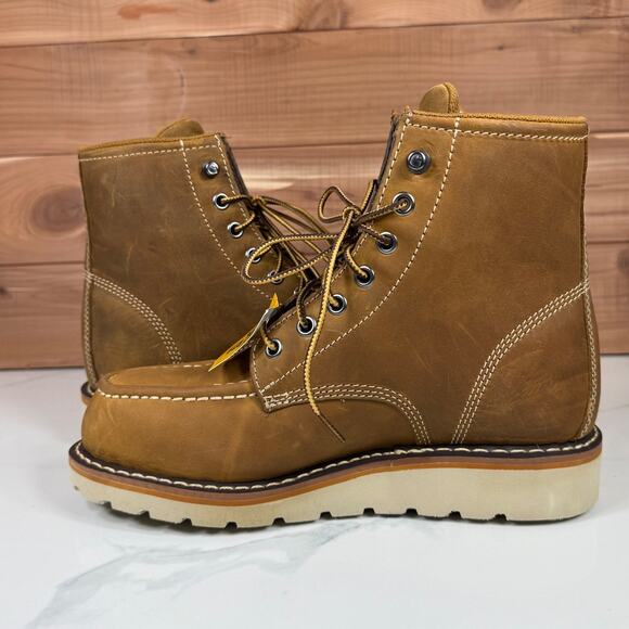 Carhartt Waterproof Moc Toe 6" Wedge Work Boots Brown US Women's 6.5 M NEW - Picture 12 of 15